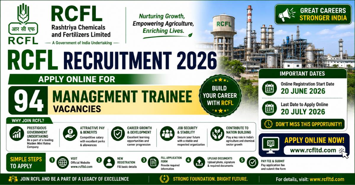 RCFL Management Trainee Recruitment 2026